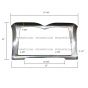 Metal Grille with Surround Chrome (Fit: Mack Grantie CT713 GU713 GU813 Truck )