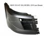 Side Bumper End with Fog Light Hole -Passenger Side  (Fit: Volvo VNL 2016-2017)