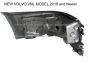 Side Bumper End with Fog Light Hole -Passenger Side  (Fit: Volvo VNL 2016-2017)