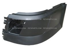 Volvo VNL Side Bumper End 2015 and Prior with Fog Light Hole - Driver Side