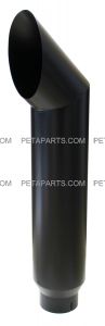 7" Cat Flat Black Stainless Exhaust Stack Smokers 5" ID Inlet 38" Long