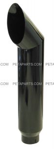 7" Cat Gloss Black Stainless Exhaust Stack Smokers 5" ID Inlet 38" Long