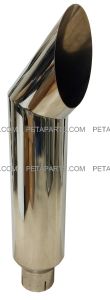 8" Cat Polished Stainless Exhaust Stack 5" ID Inlet 39" Long