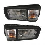 Side Marker Light on Door - Clear/Amber - Driver and Passenger Side (Fit: Isuzu NRR and NPR 2008-2017 Truck)